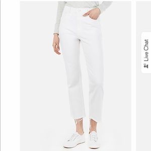 Express High waisted straight crop jeans